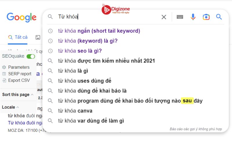 Từ khóa ngắn (Short tail Keyword)