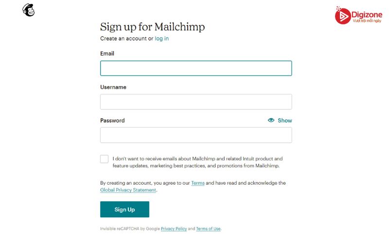 1. Cài đặt Mailchimp