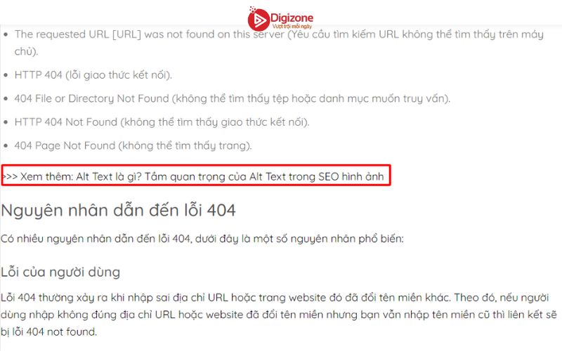 Các loại Anchor Text thường gặp